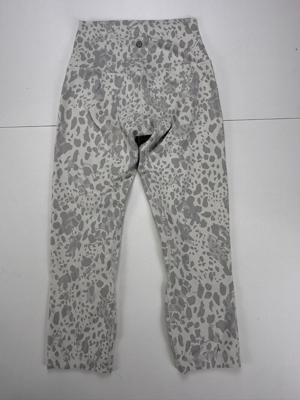 Lululemon Womens 4 Black Textured High Rise Leggings 25" Yoga Pants W5CDKS